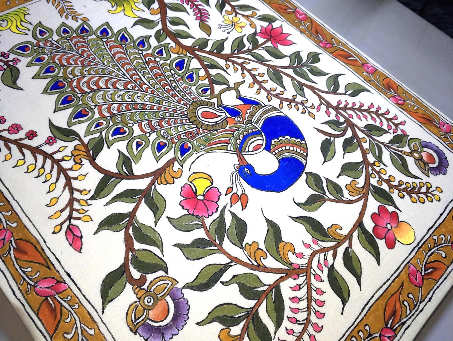 Peacock Kalamkari Painting